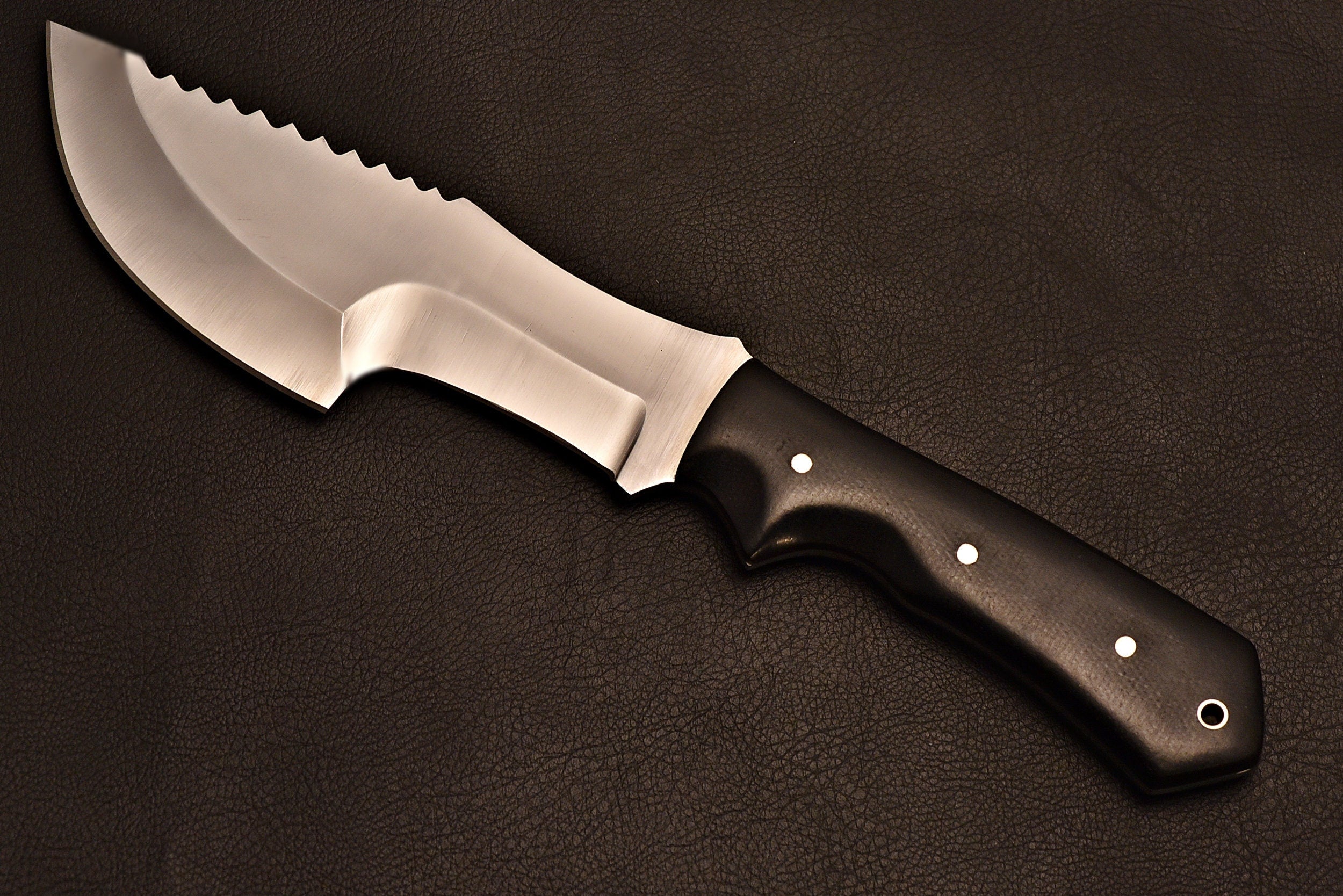 Handmade Tracker Knife 1095 Steel With Leather Sheath