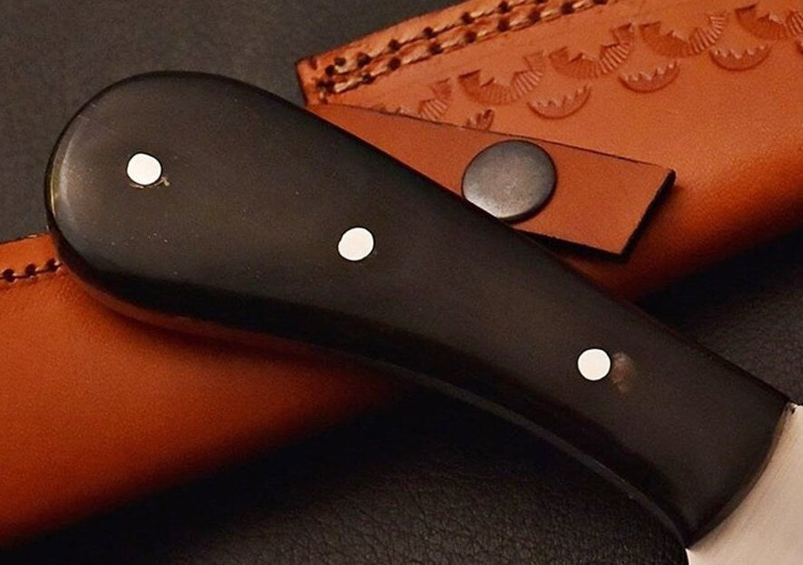 Handmade Jehan's Knife 1095 steel with Buffalo horn handle