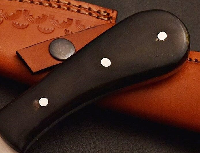Handmade Jehan's Knife 1095 steel with Buffalo horn handle