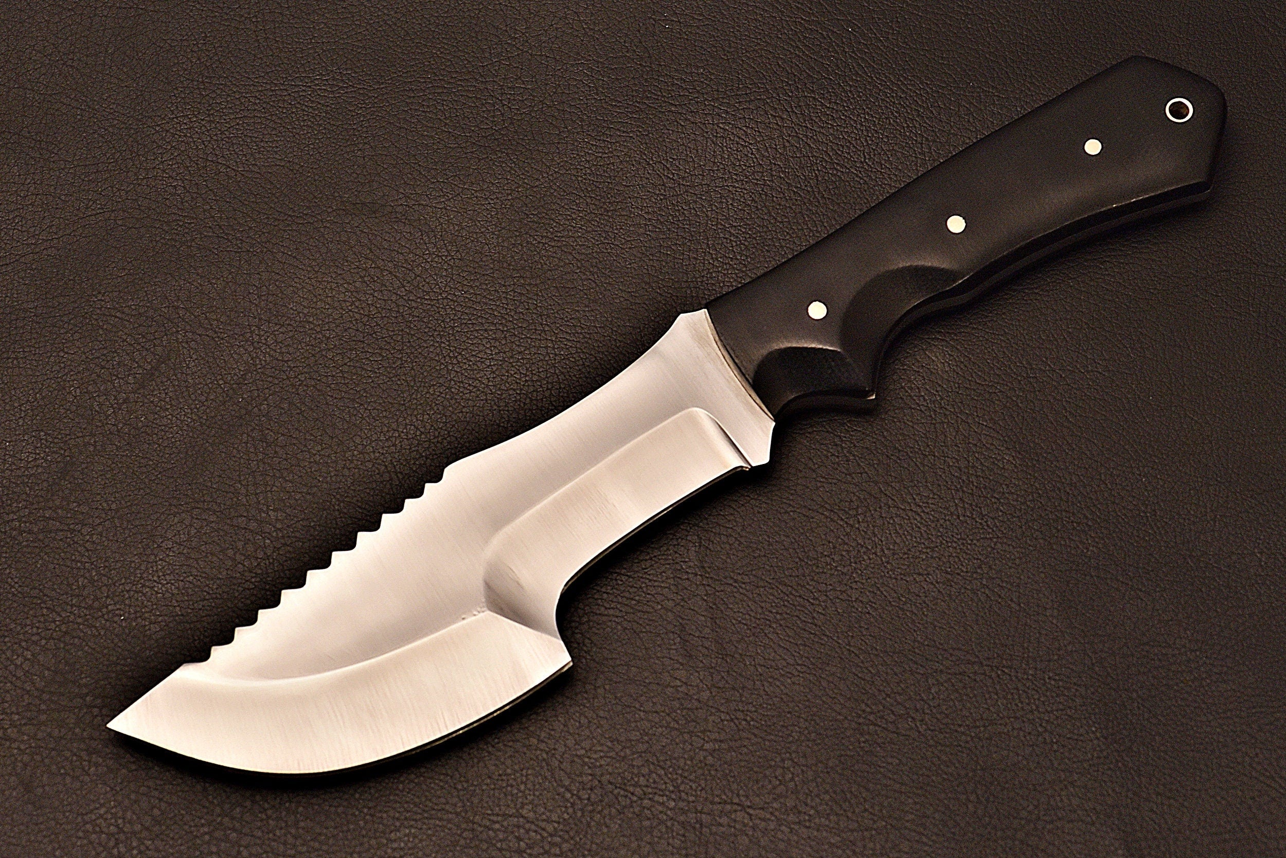 Handmade Tracker Knife 1095 Steel With Leather Sheath
