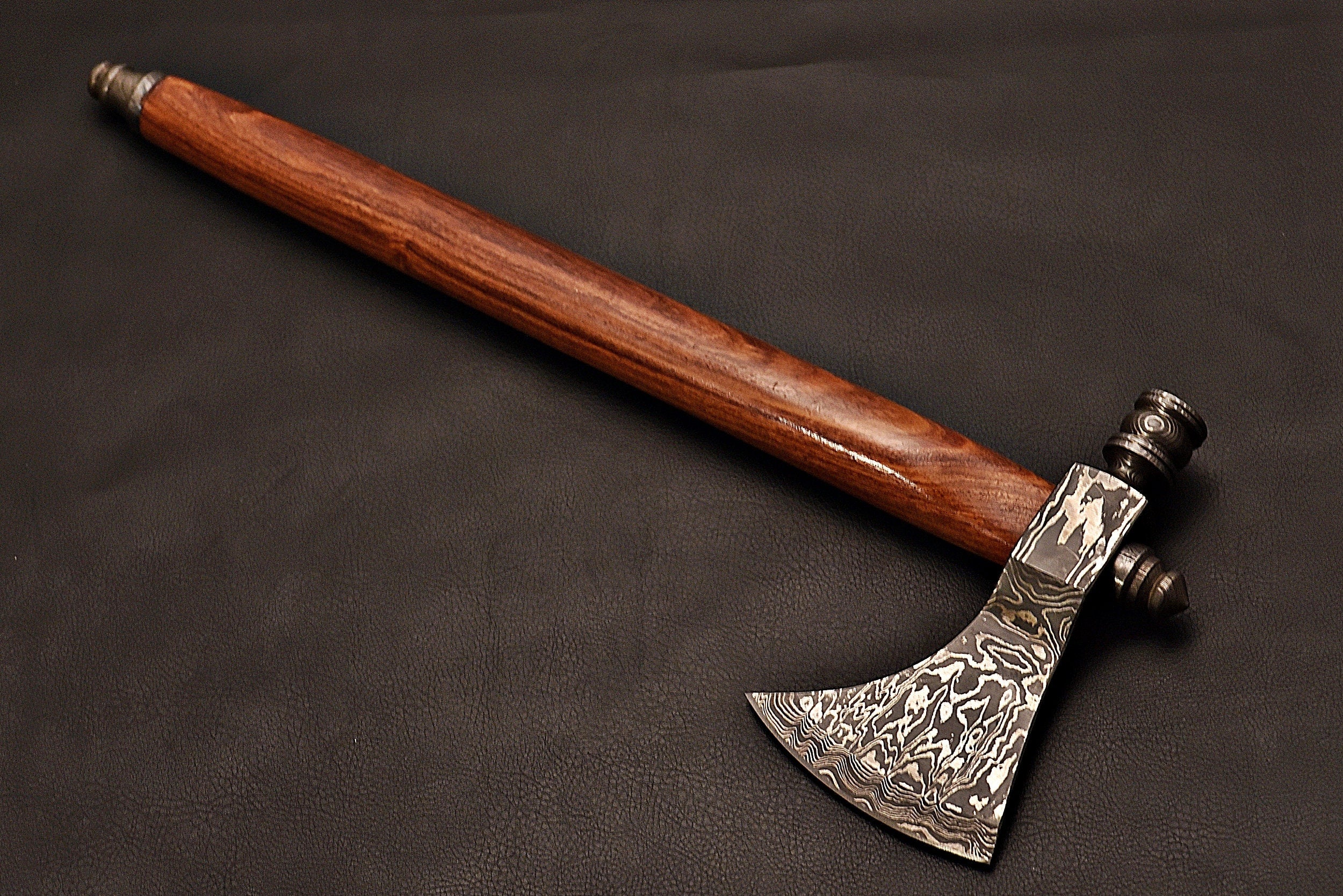 Handmade Damascus Steel Tomahawk / SK Axe with Rose wood Handle