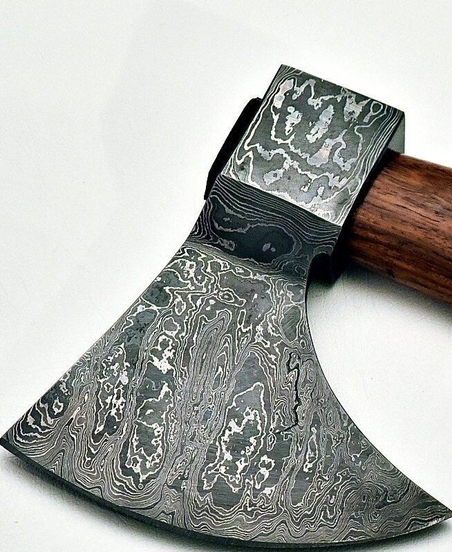 Handmade Tomahawk Damascus steel Axe , Hatchet Axe with Rose wood