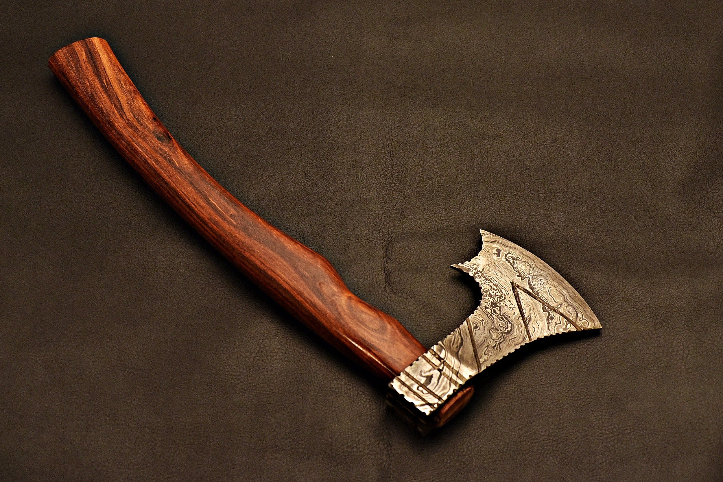 Handmade Tomahawk Damascus Steel Axe , Hatchet Axe