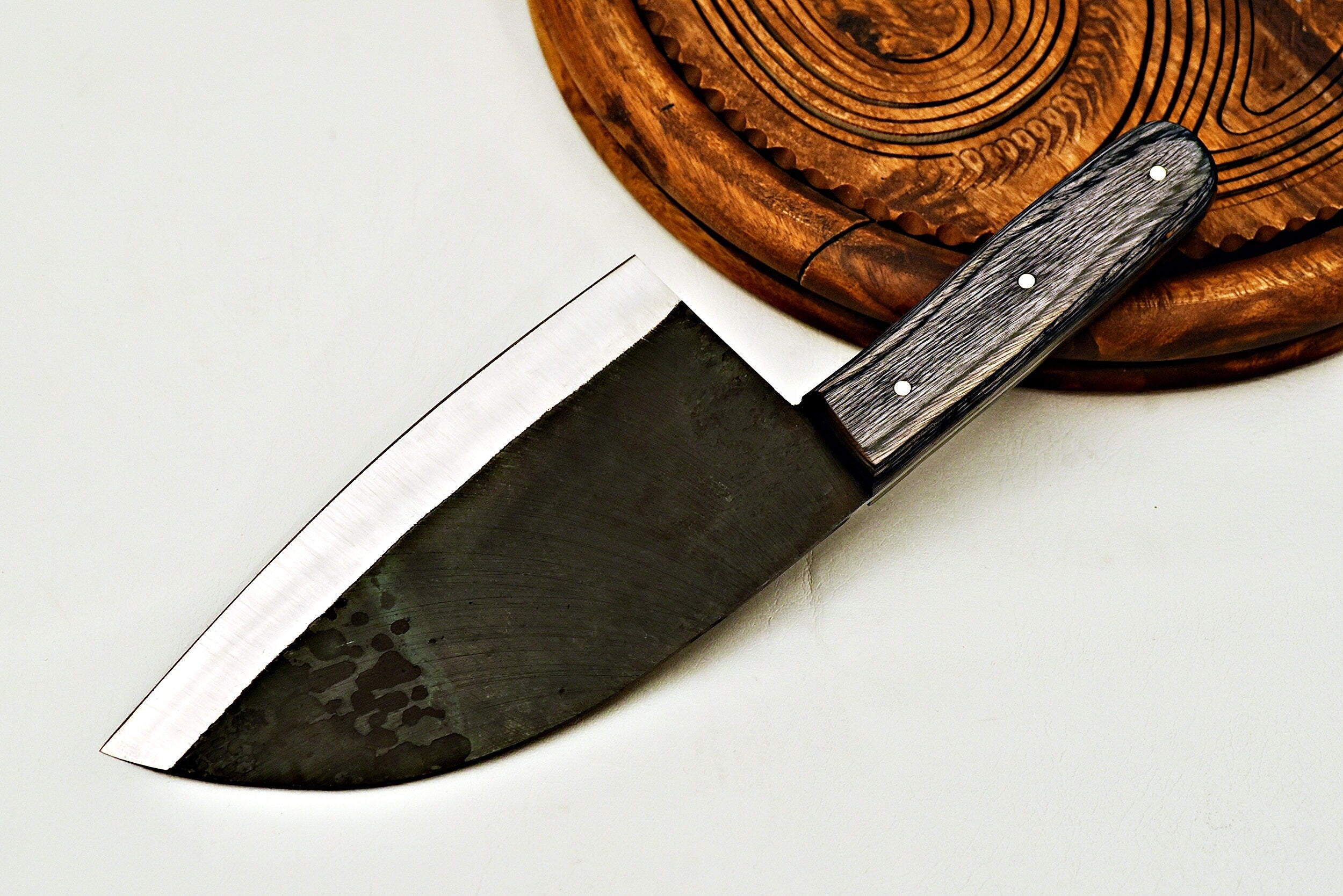 Handmade Cleaver Knife With Leather Sheath