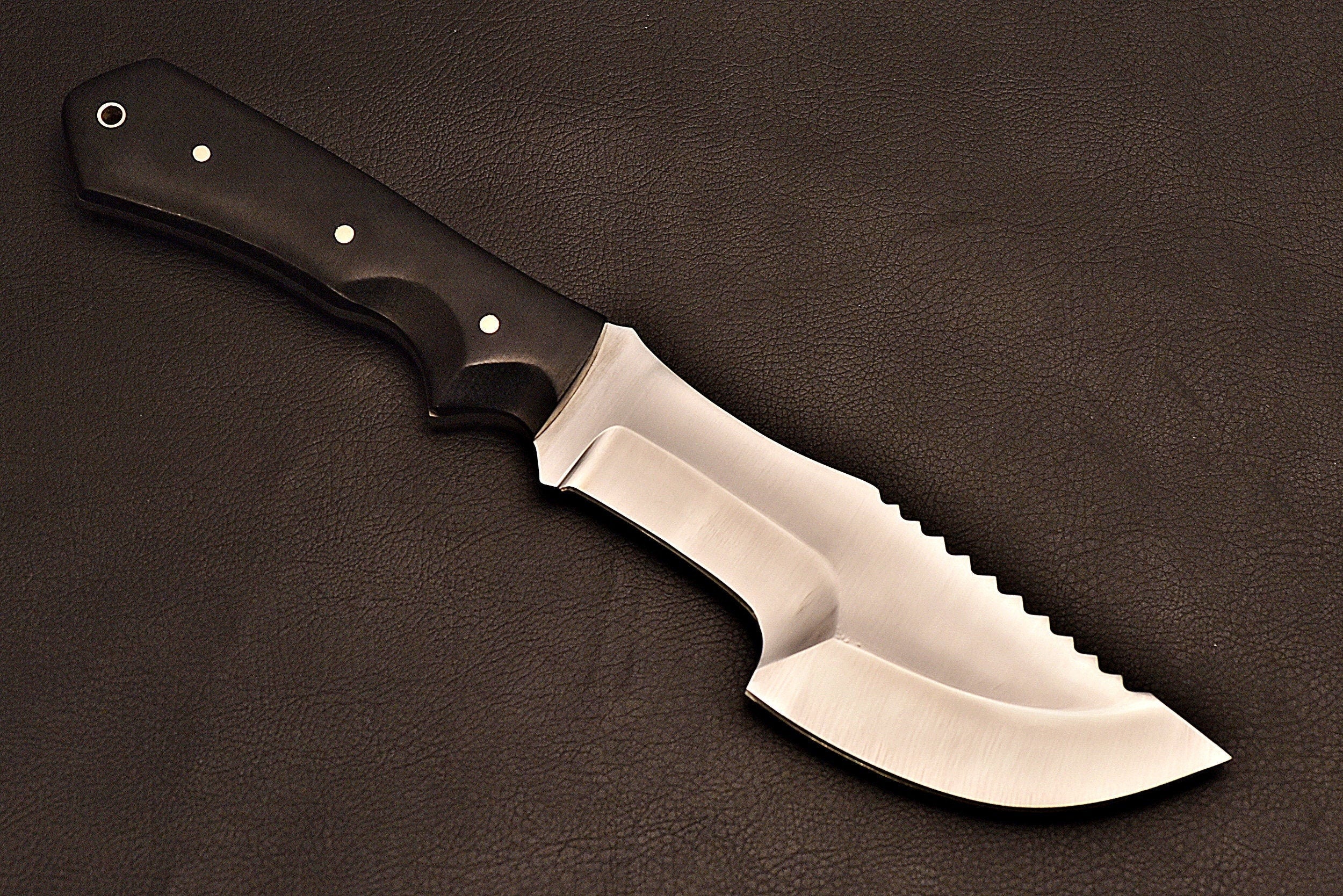 Handmade Tracker Knife 1095 Steel With Leather Sheath
