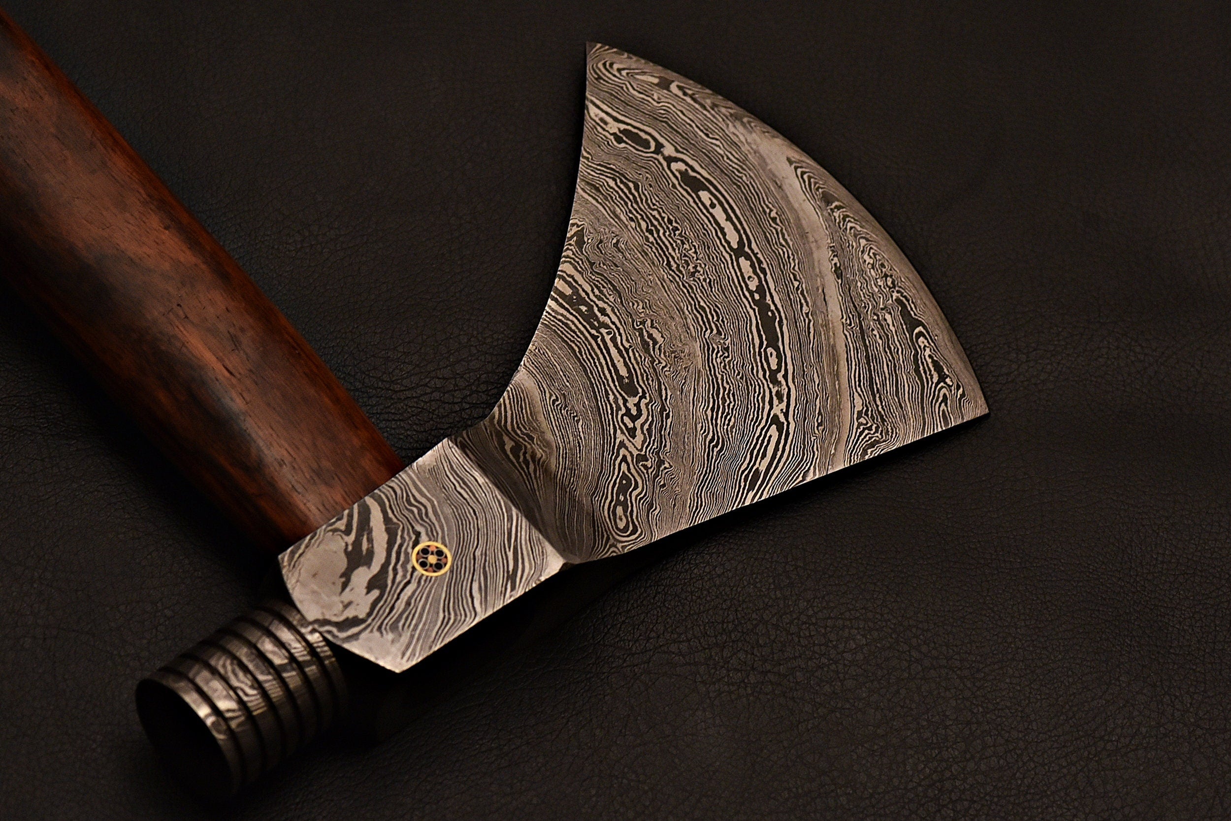 Handmade Damascus Steel Tomahawk / hatchet / SK Axe with Rose Wood