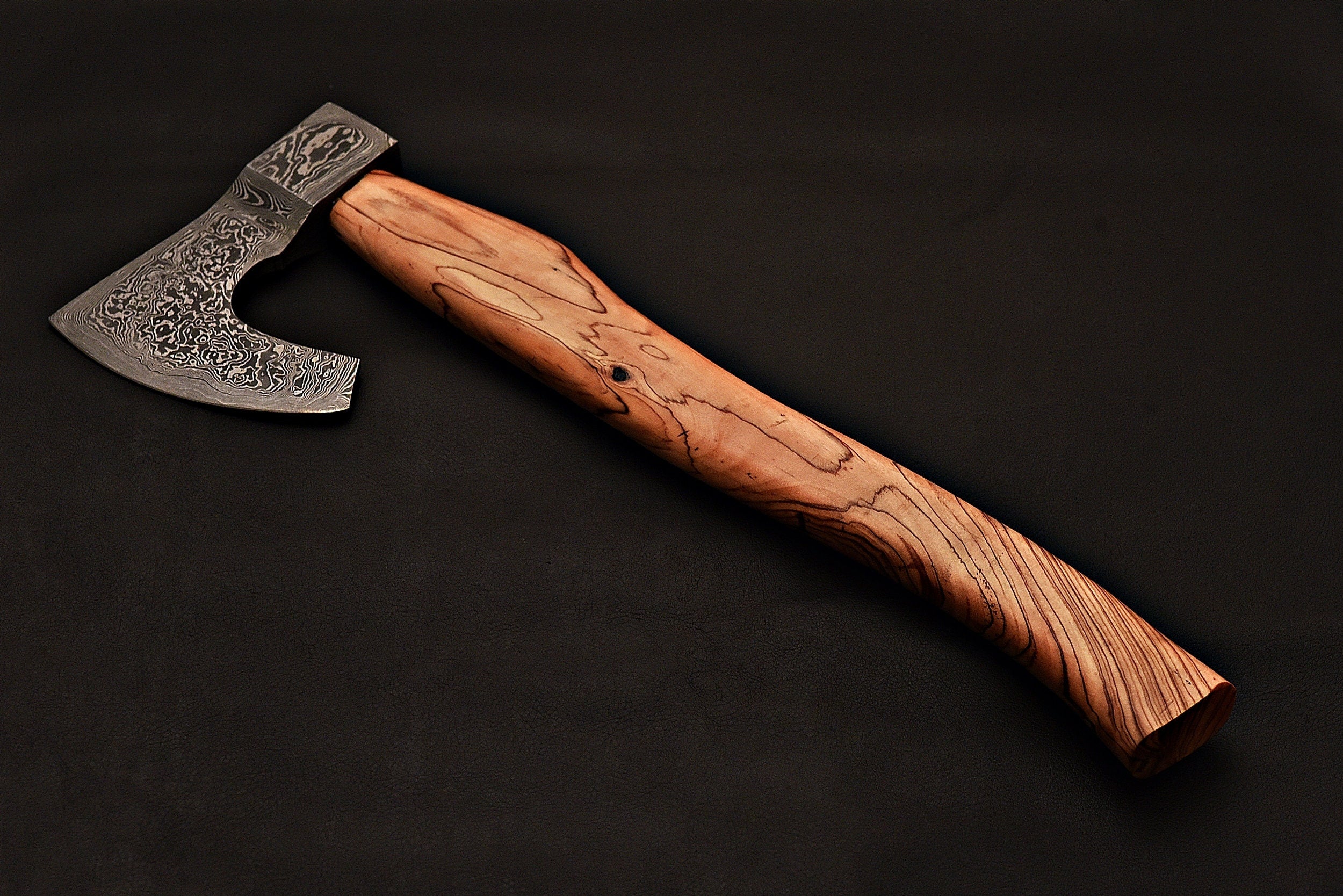 Handmade Tomahawk Damascus steel Axe,Hatchet Axe with handle wood