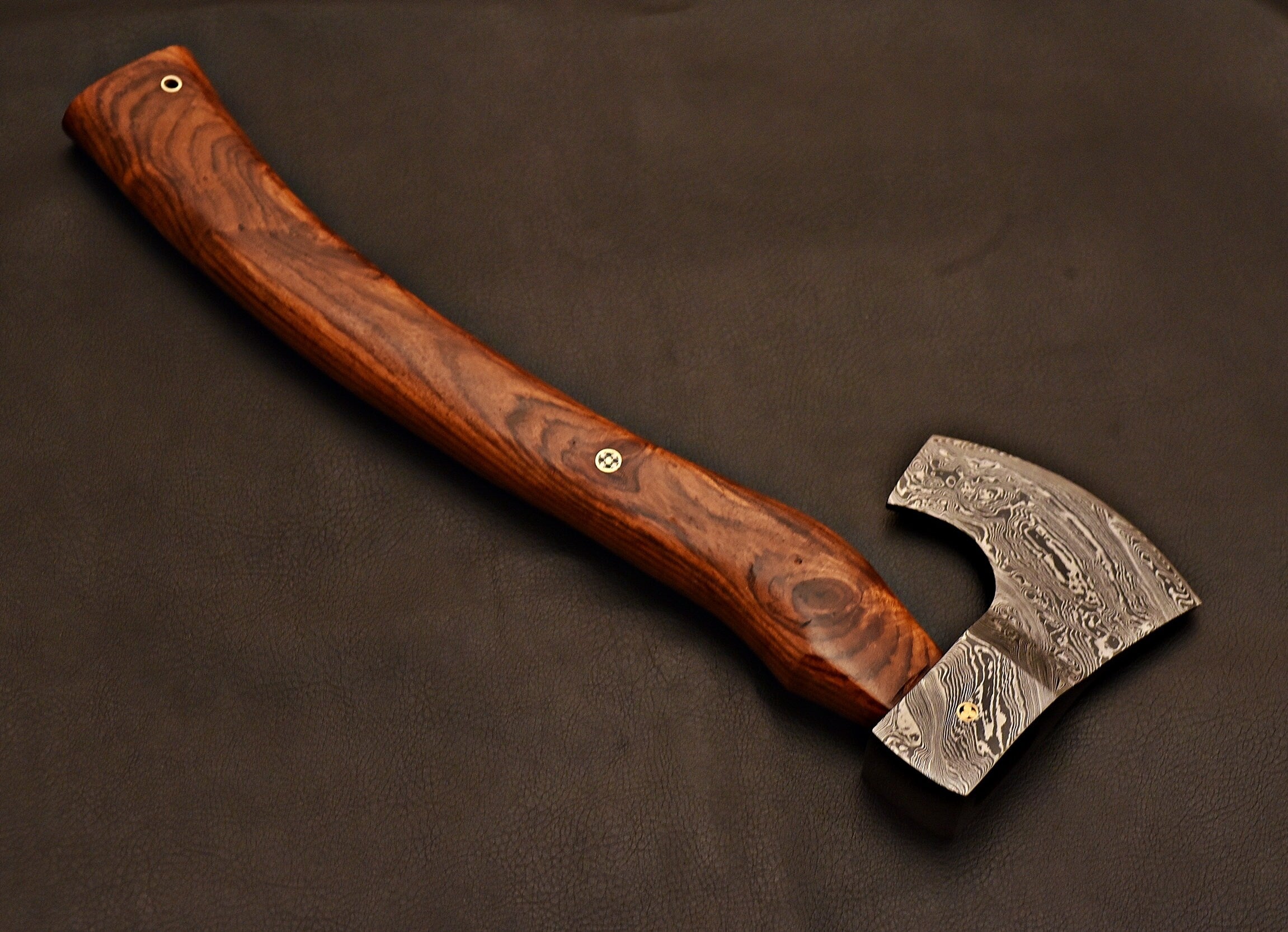 Handmade Damascus Steel Tomahawk/ Hatchet/ AS style Axe / Rose Wood