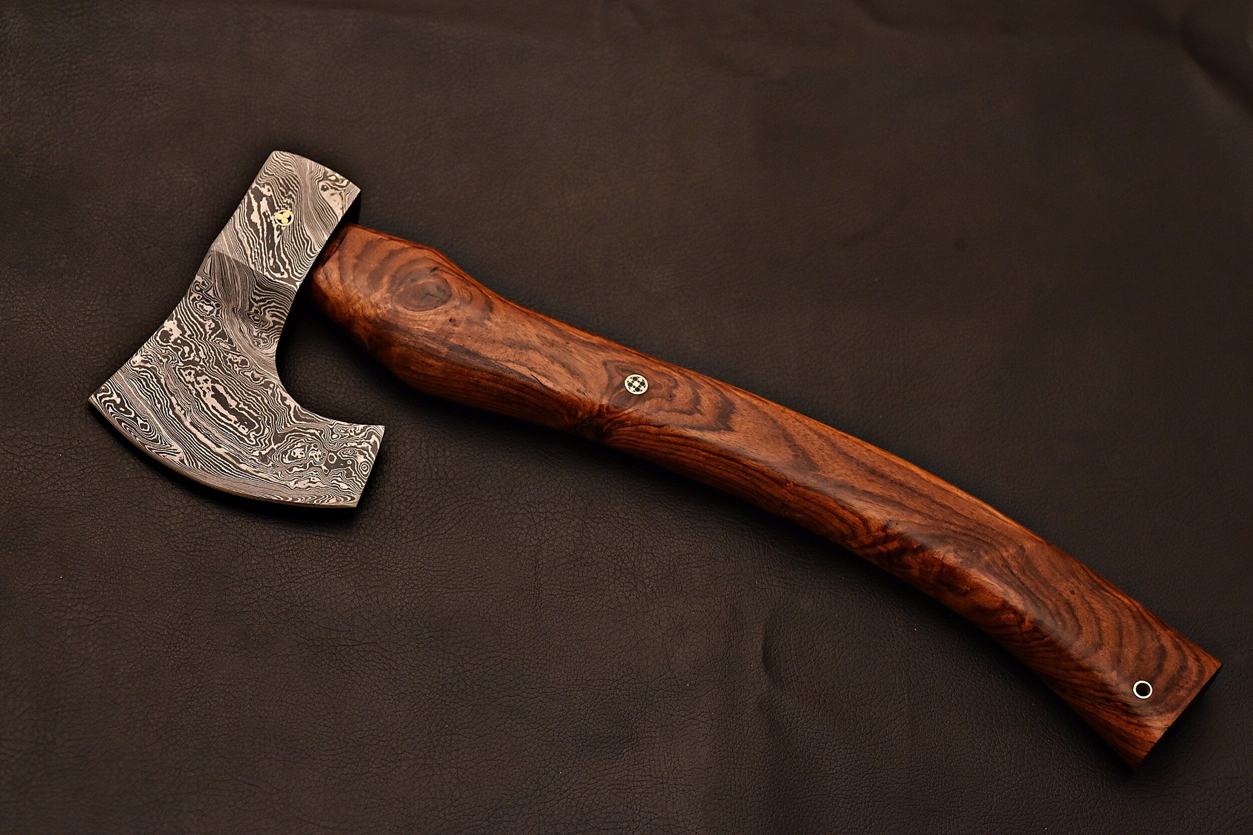 Handmade Damascus Steel Tomahawk/ Hatchet/ AS style Axe / Rose Wood
