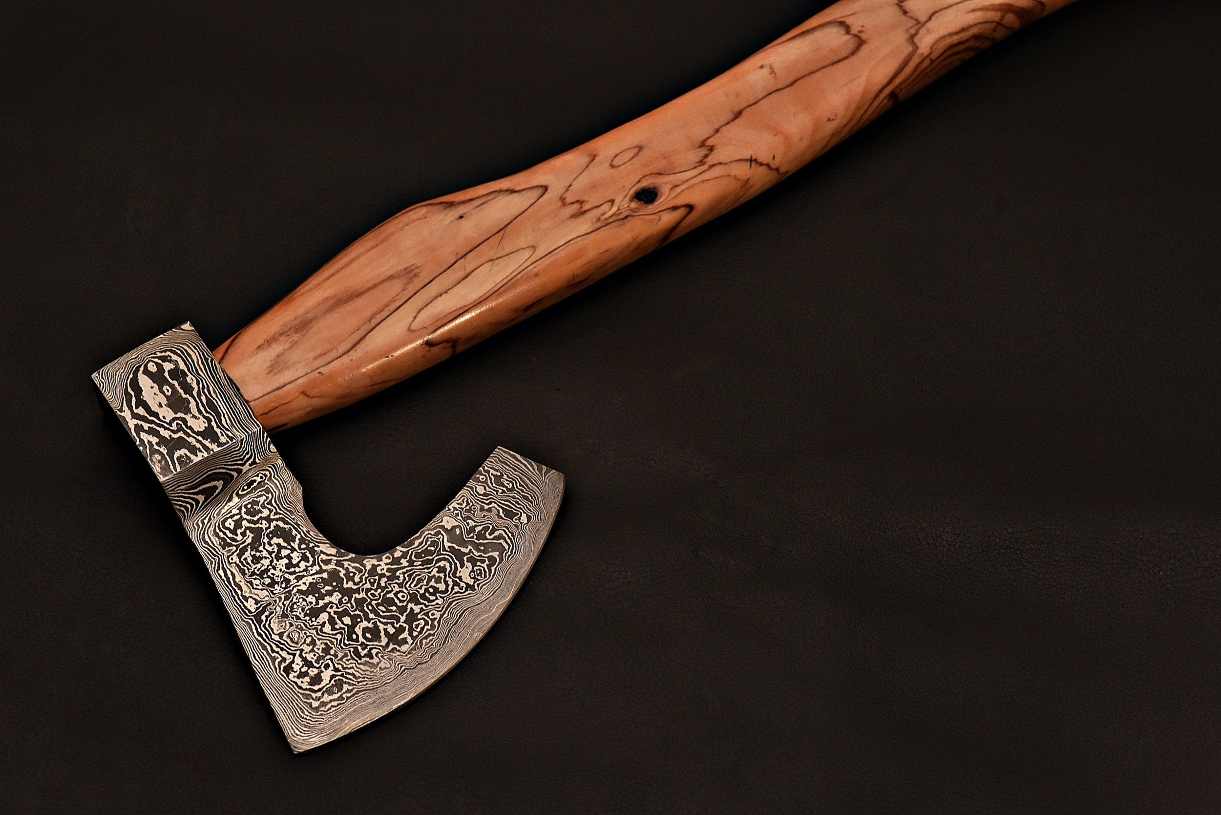 Handmade Tomahawk Damascus steel Axe,Hatchet Axe with handle wood