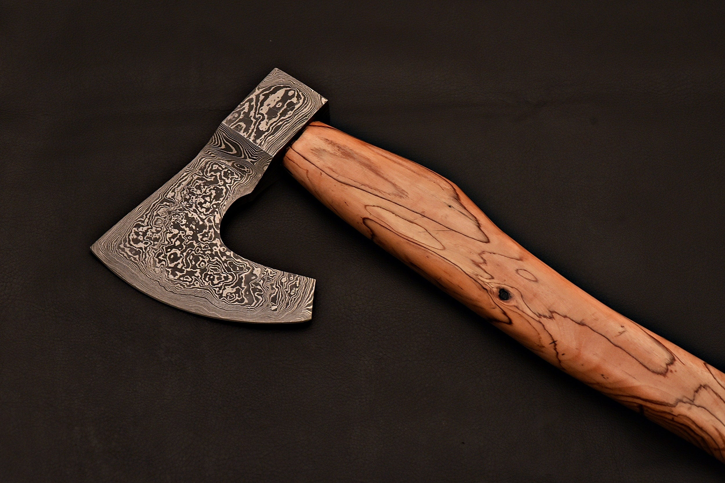 Handmade Tomahawk Damascus steel Axe,Hatchet Axe with handle wood