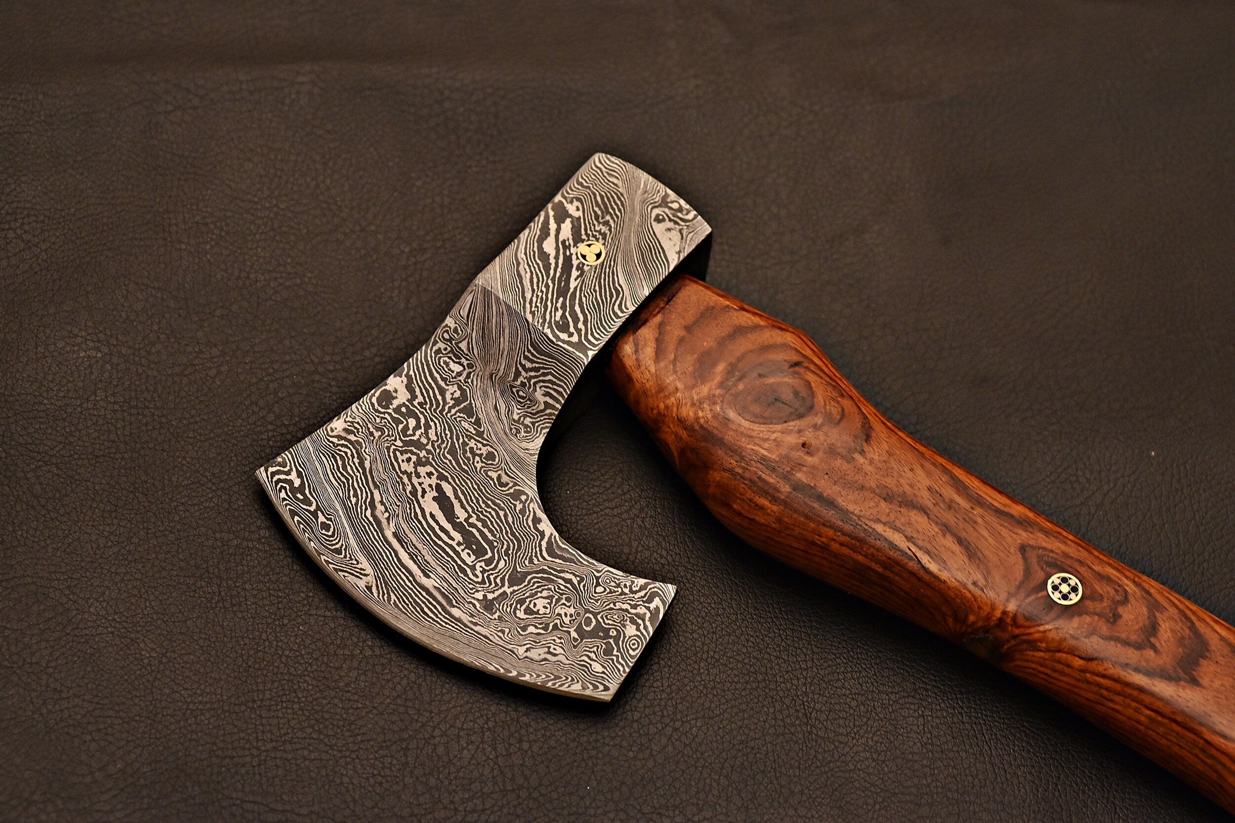 Handmade Damascus Steel Tomahawk/ Hatchet/ AS style Axe / Rose Wood