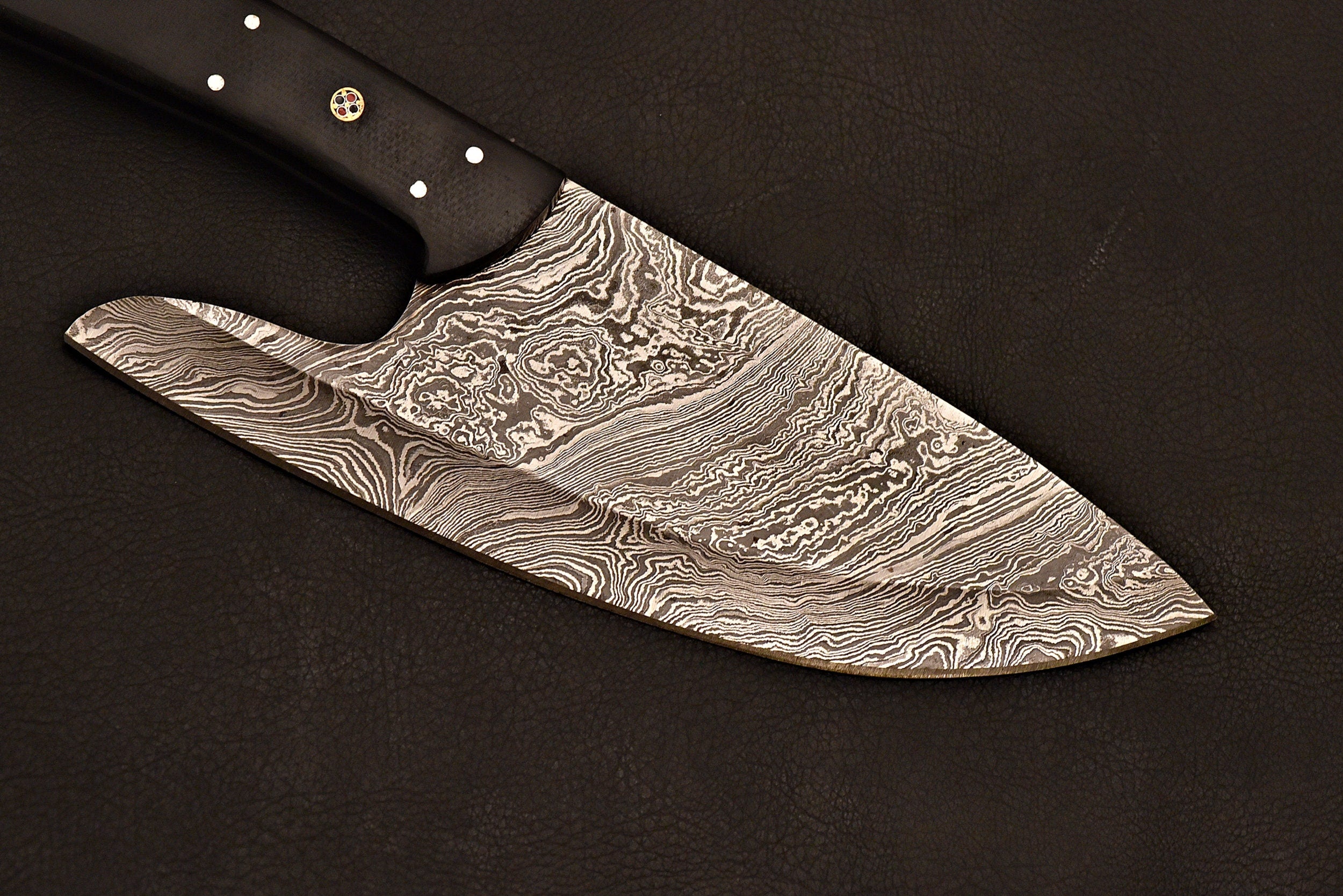 Handmade Damascus Cleaver Knife / Chef Knife / Everyday Carry Knife/ Christmas Special Gift / With Leather Sheath