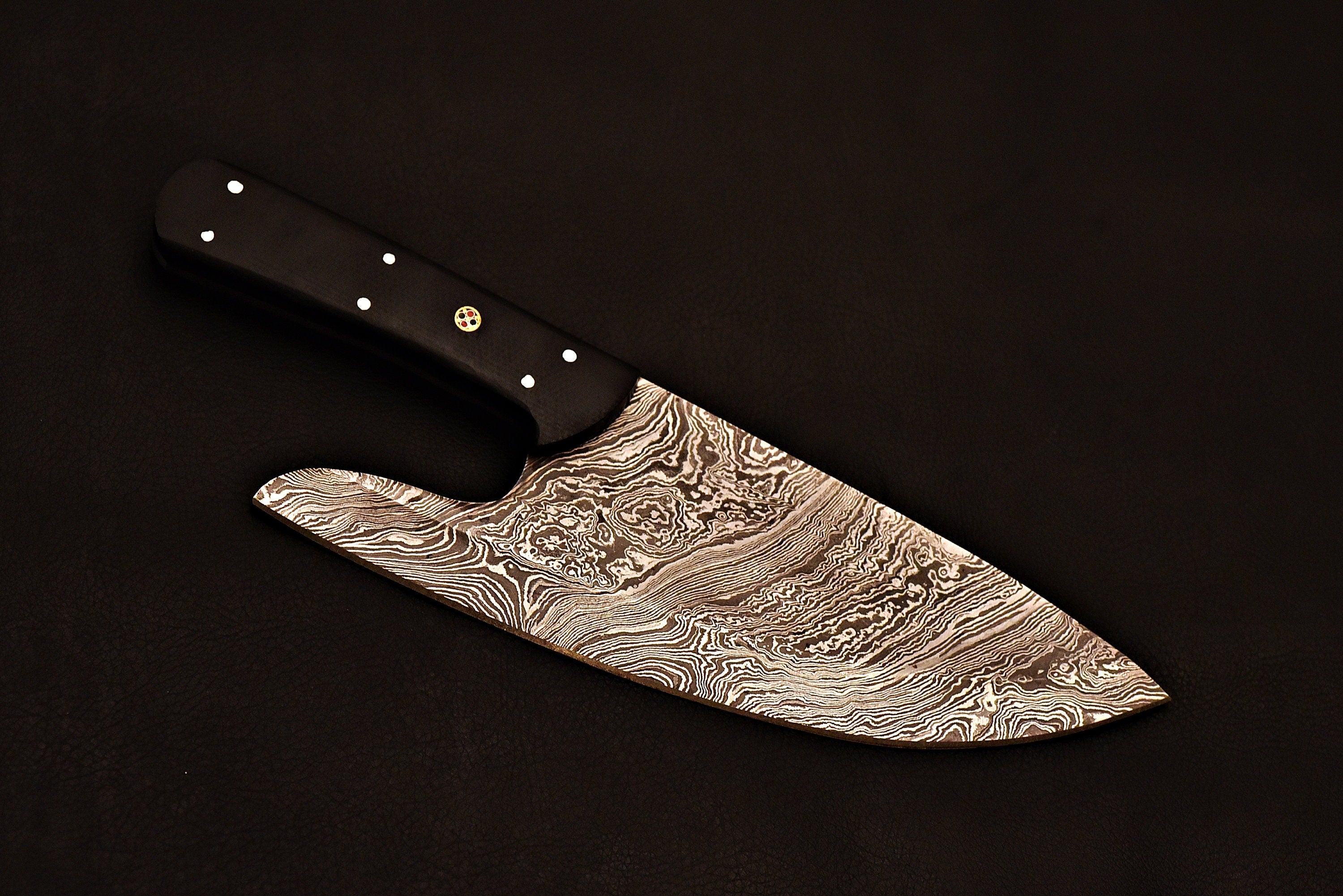 Handmade Damascus Cleaver Knife / Chef Knife / Everyday Carry Knife/ Christmas Special Gift / With Leather Sheath