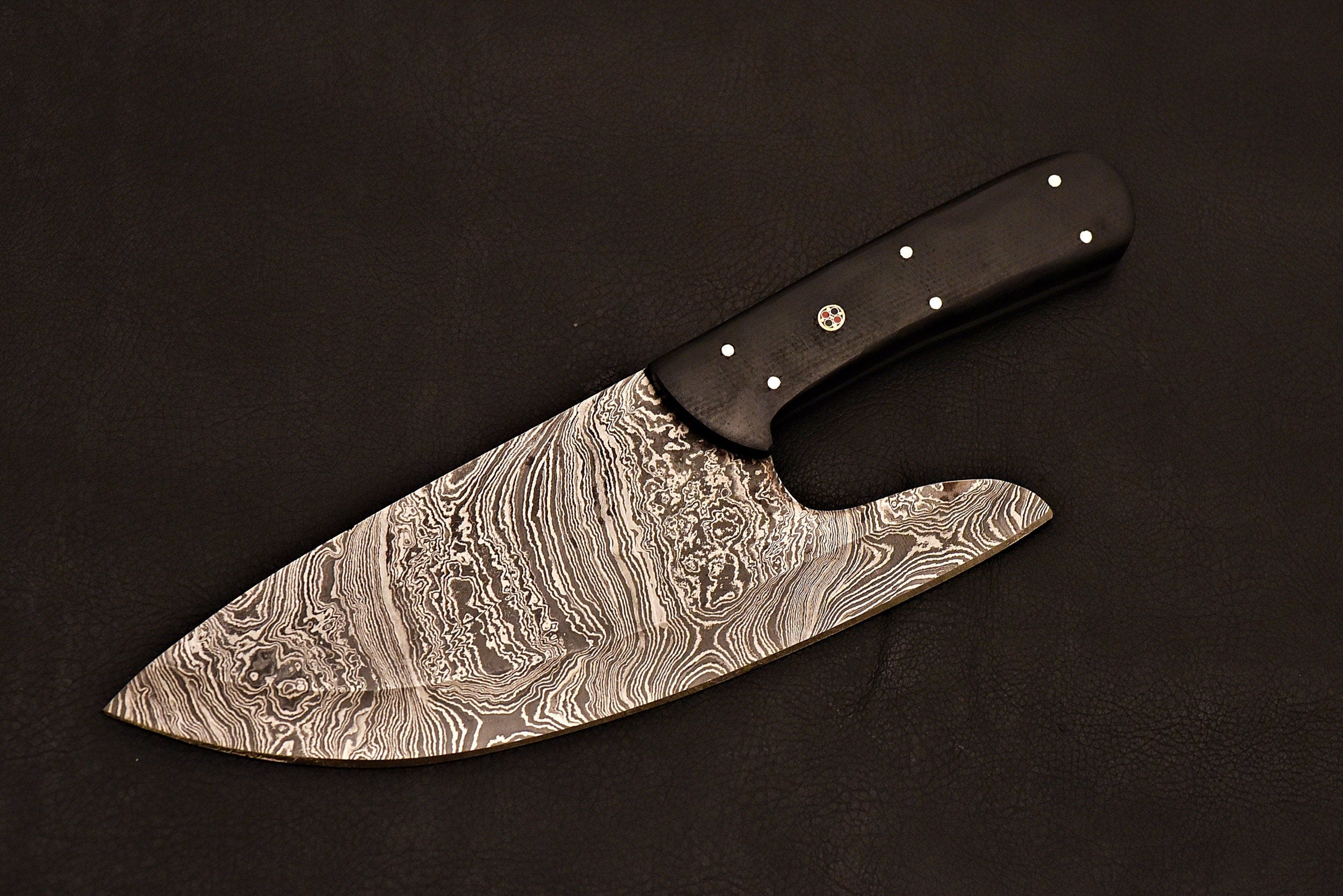 Handmade Damascus Cleaver Knife / Chef Knife / Everyday Carry Knife/ Christmas Special Gift / With Leather Sheath
