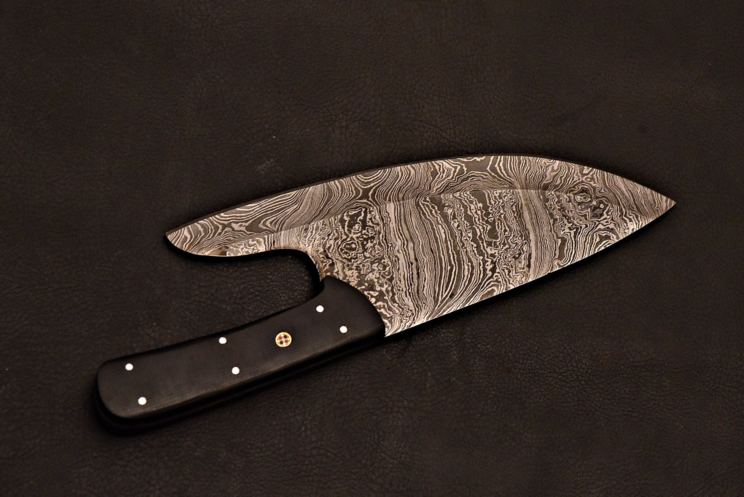 Handmade Damascus Cleaver Knife / Chef Knife / Everyday Carry Knife/ Christmas Special Gift / With Leather Sheath