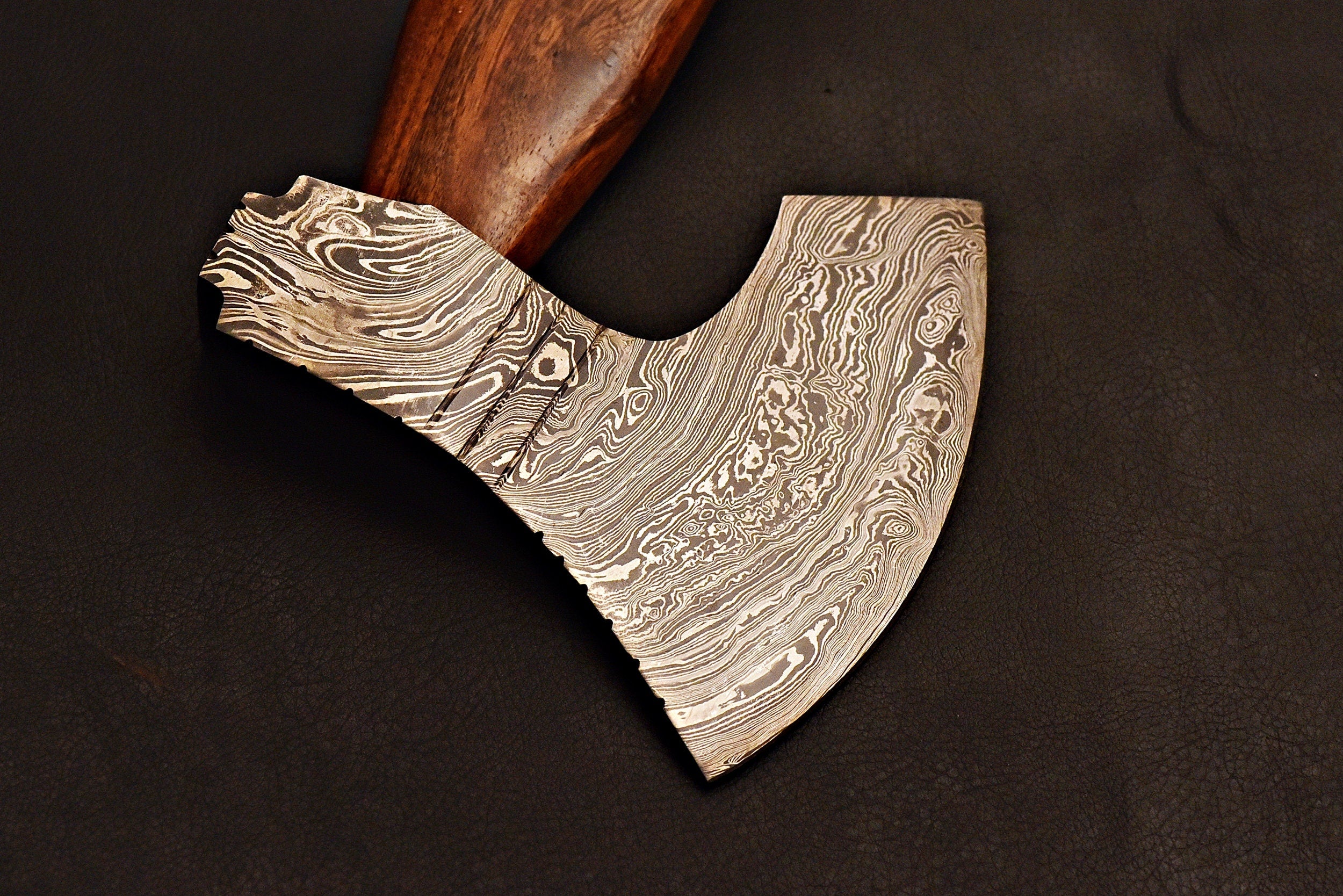 Handmade Damascus Steel SK Aaro Axe/ Tomahawk / Hatchet / Axe With Rose Wood