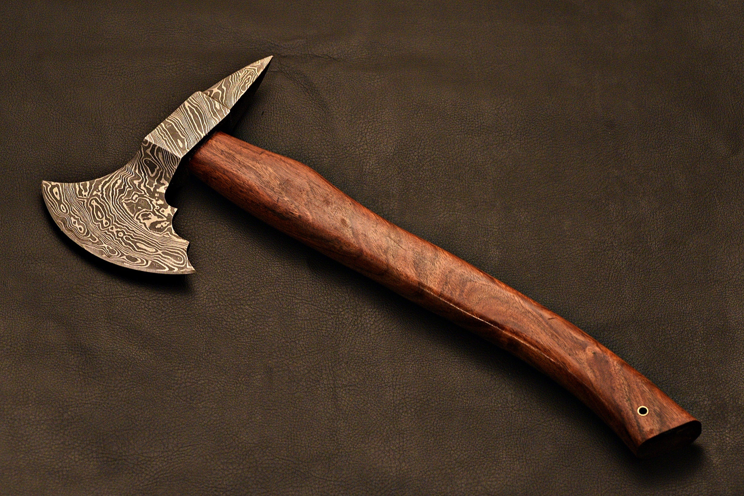 Handmade Damascus Steel Tomahawk / Hatchet / Viking / HT Axe with Rose Wood