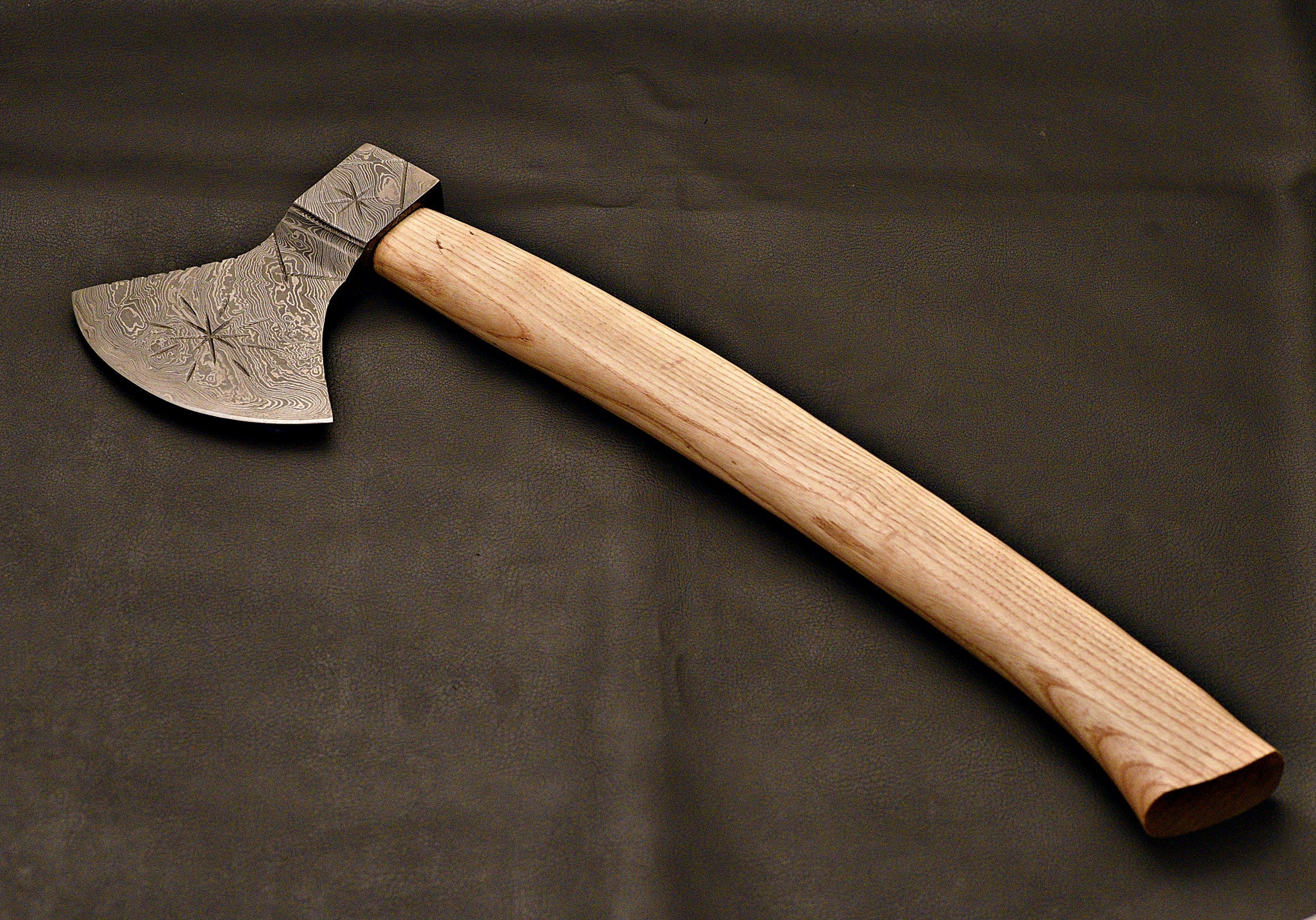 Handmade Damascus Steel Tomahawk / Hatchet / Viking Axe / HT Axe / With Ash Wood