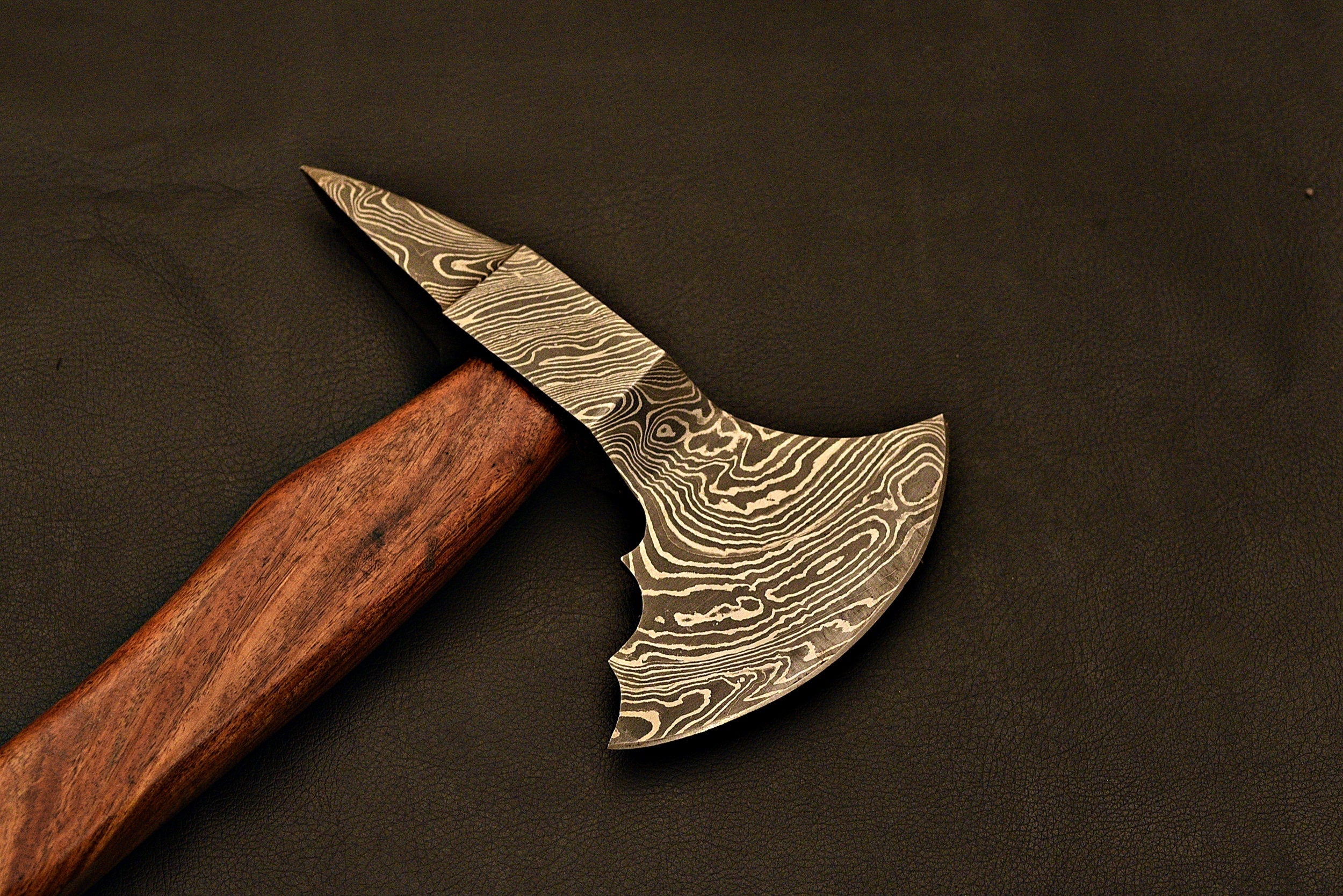 Handmade Damascus Steel Tomahawk / Hatchet / Viking / HT Axe with Rose Wood