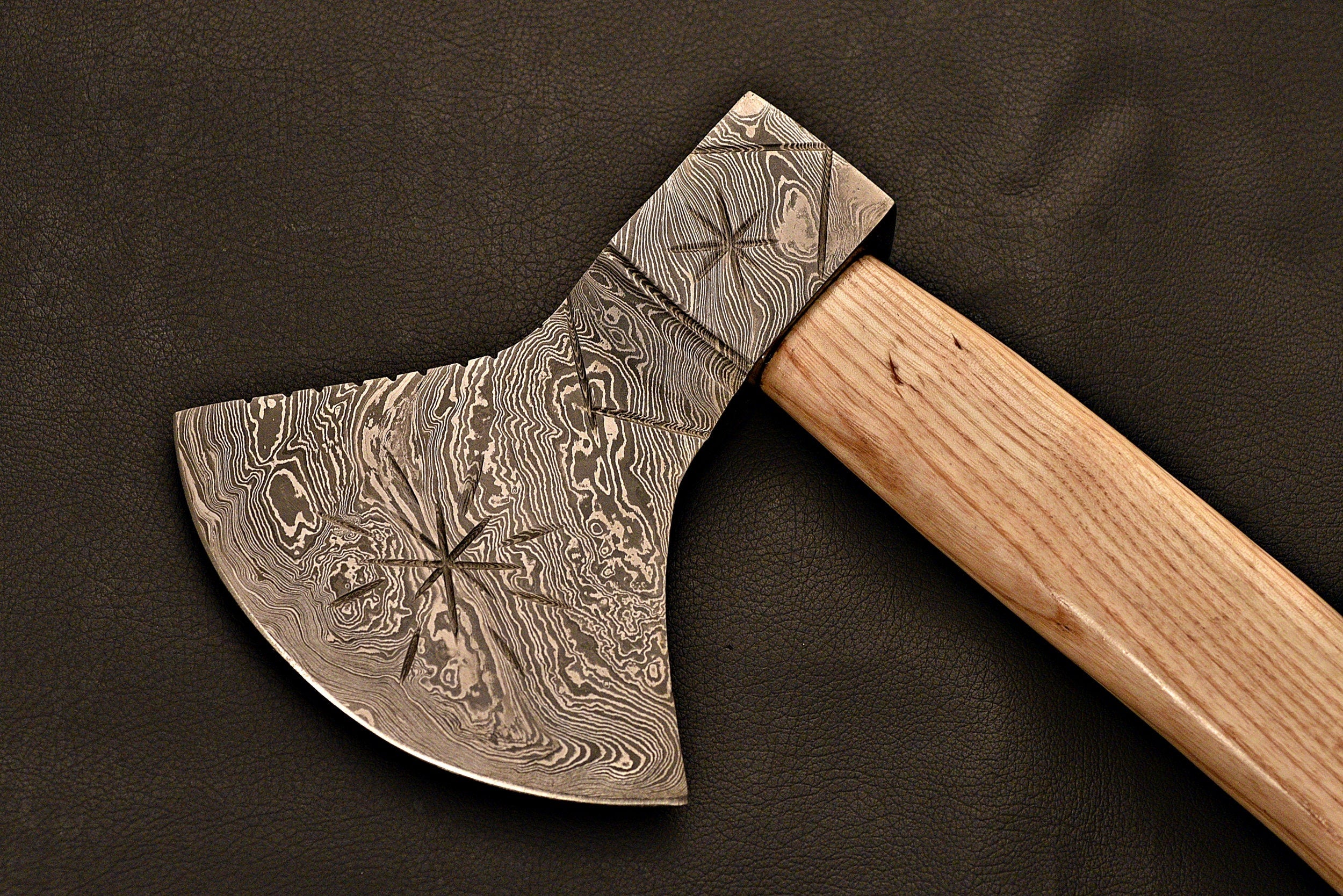 Handmade Damascus Steel Tomahawk / Hatchet / Viking Axe / HT Axe / With Ash Wood