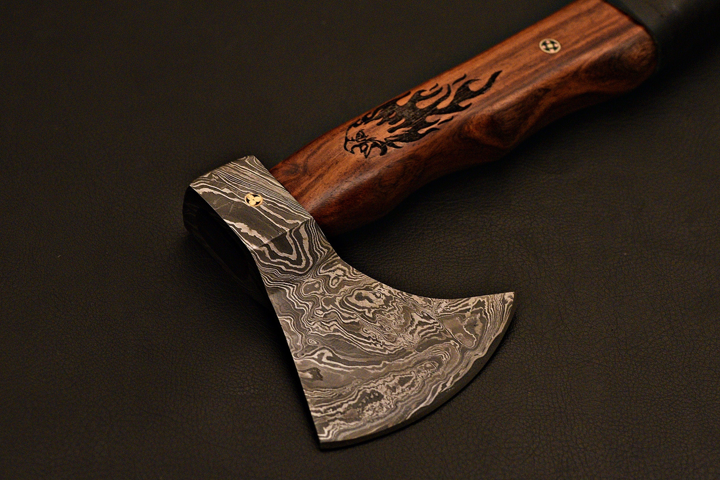 Handmade Damascus Steel Tomahawk / Axe / HS Axe / Hatchet / Axe With Rose Wood