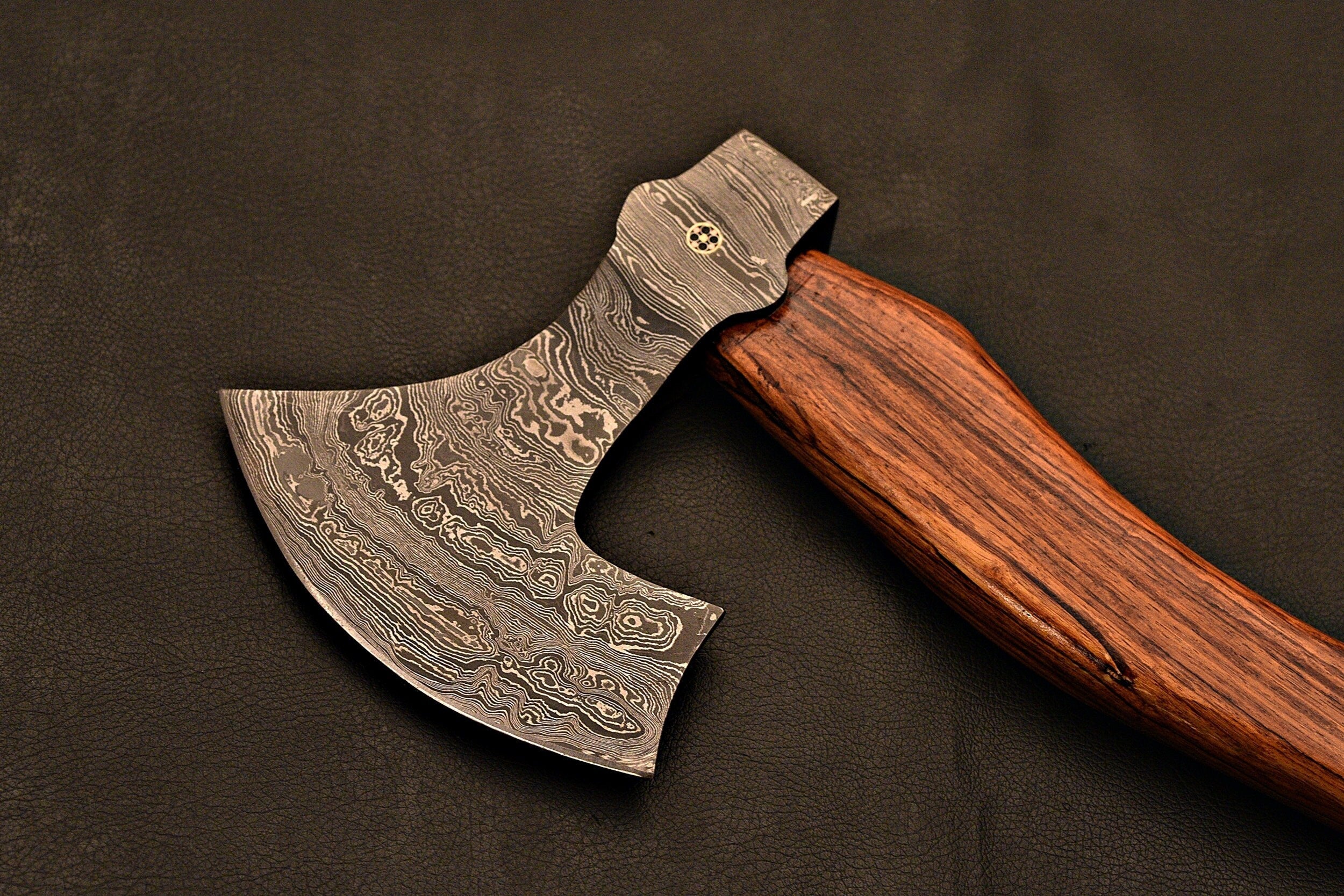 Handmade Damascus Steel Tomahawk / Hatchet / Viking Axe / HT Axe / With Rose Wood