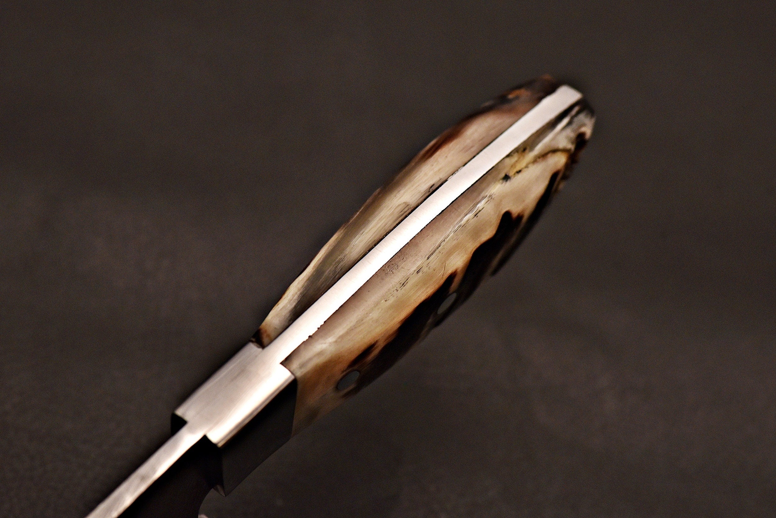 Handmade Damascus Chef knife with ram horn handle