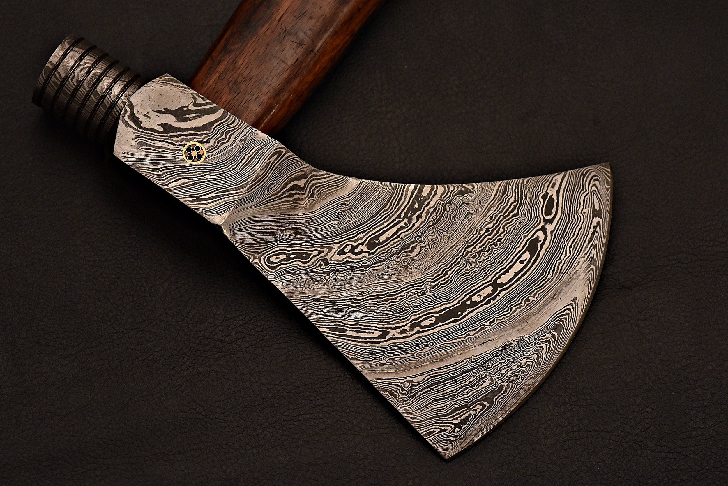 Handmade Damascus Steel Tomahawk / hatchet / SK Axe with Rose Wood