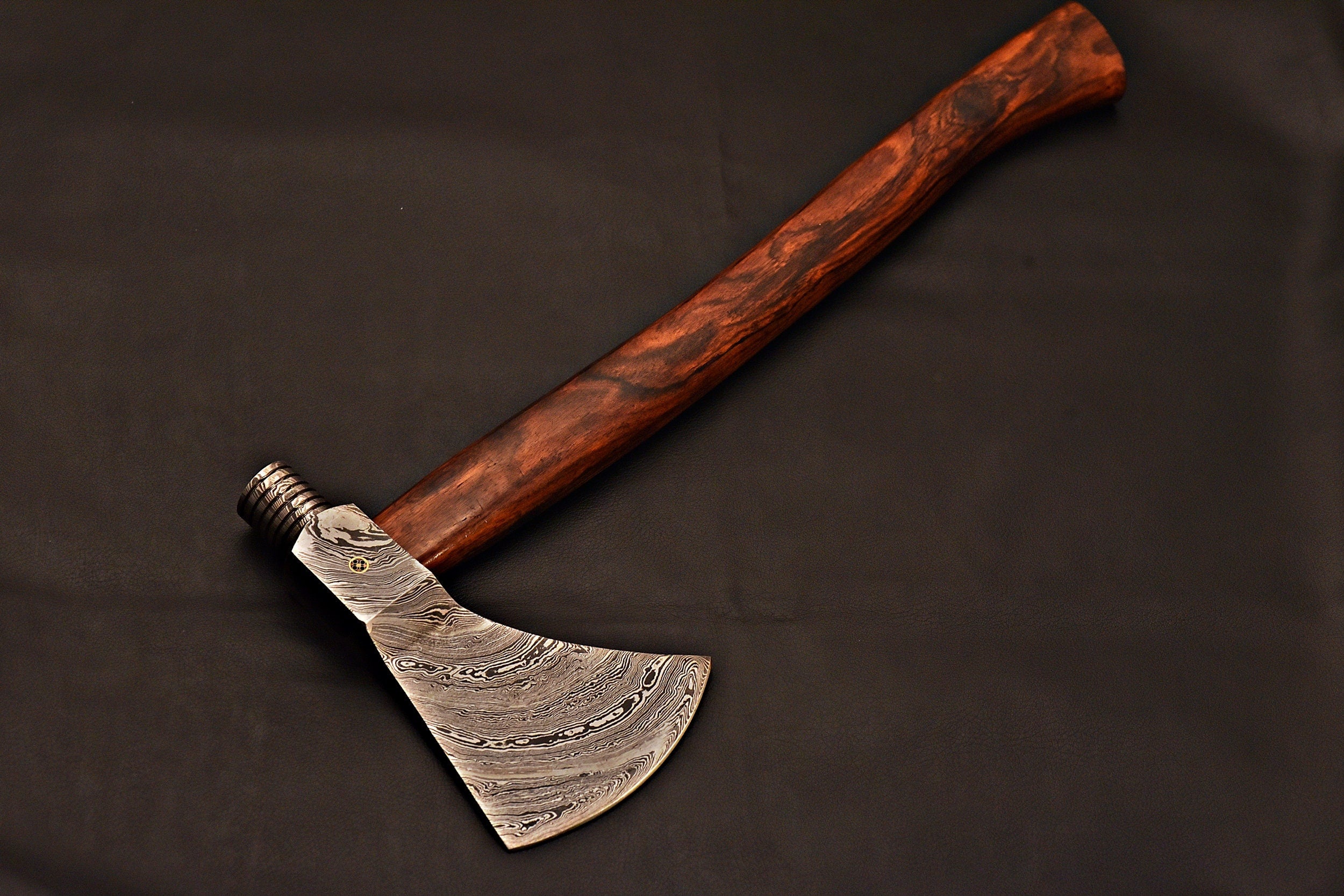 Handmade Damascus Steel Tomahawk / hatchet / SK Axe with Rose Wood