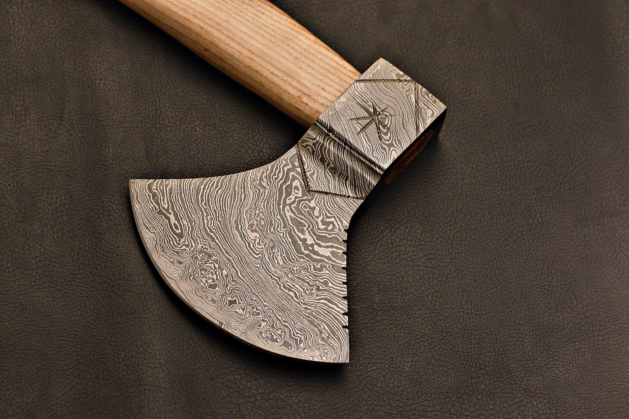 Handmade Damascus Steel Tomahawk / Hatchet / Viking Axe / HT Axe / With Ash Wood