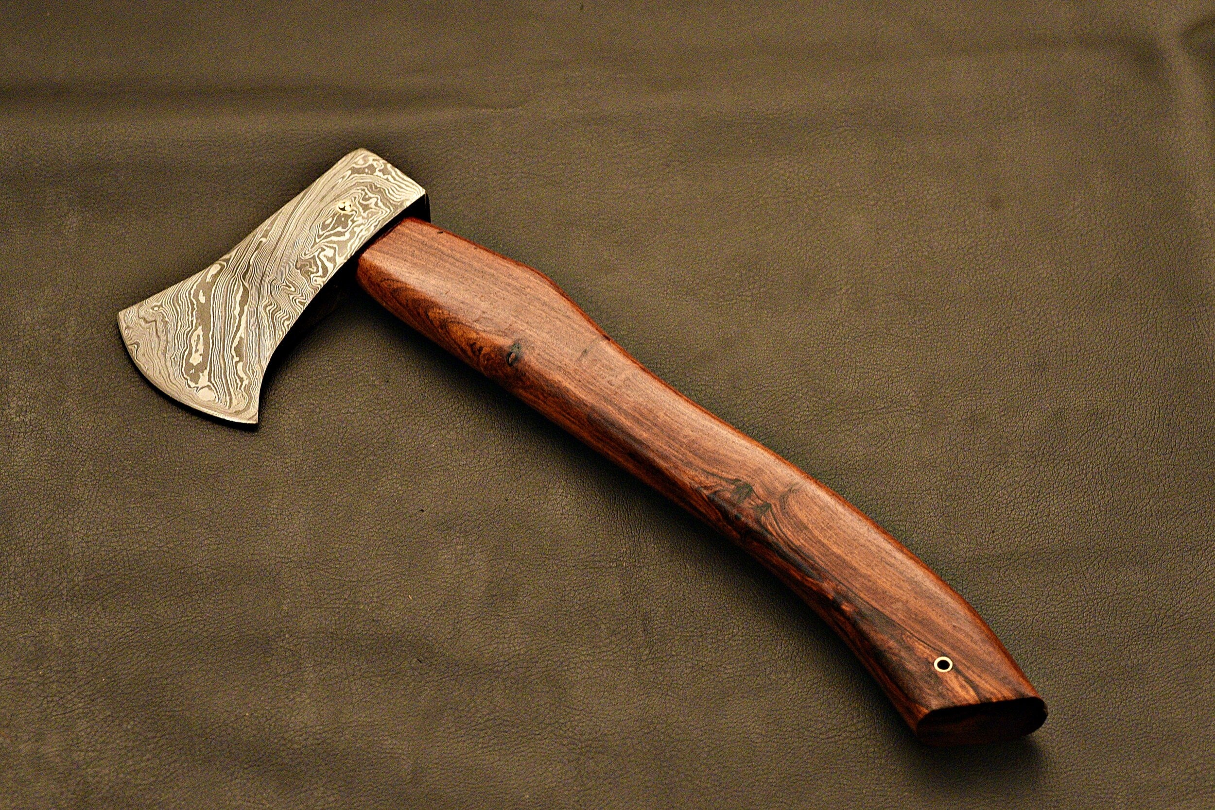 Handmade Damascus steel Tomahawk / Hatchet / Camping HT / Axe With Rose Wood